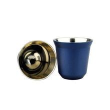 Load image into Gallery viewer, Espresso Mugs 80ml 160ml Set of 2 ,Stainless Steel Espresso Cups Set, Insulated Tea Coffee Mugs Double Wall Cups Dishwasher Safe