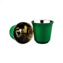 Load image into Gallery viewer, Espresso Mugs 80ml 160ml Set of 2 ,Stainless Steel Espresso Cups Set, Insulated Tea Coffee Mugs Double Wall Cups Dishwasher Safe