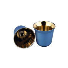 Load image into Gallery viewer, Espresso Mugs 80ml 160ml Set of 2 ,Stainless Steel Espresso Cups Set, Insulated Tea Coffee Mugs Double Wall Cups Dishwasher Safe