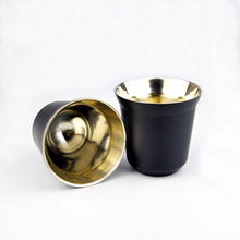 Load image into Gallery viewer, Espresso Mugs 80ml 160ml Set of 2 ,Stainless Steel Espresso Cups Set, Insulated Tea Coffee Mugs Double Wall Cups Dishwasher Safe
