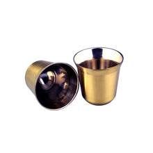 Load image into Gallery viewer, Espresso Mugs 80ml 160ml Set of 2 ,Stainless Steel Espresso Cups Set, Insulated Tea Coffee Mugs Double Wall Cups Dishwasher Safe
