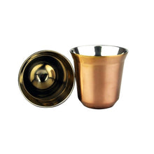 Load image into Gallery viewer, Espresso Mugs 80ml 160ml Set of 2 ,Stainless Steel Espresso Cups Set, Insulated Tea Coffee Mugs Double Wall Cups Dishwasher Safe
